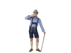 short à bretelles de tyrolien bleu