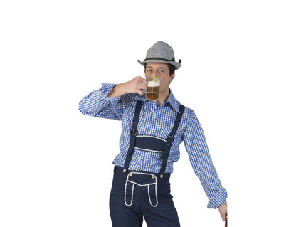 chemise à carreaux bleu foncé