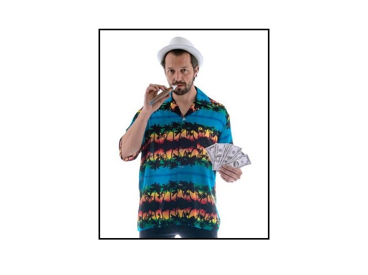 chemise tahiti hawaï motifs 
