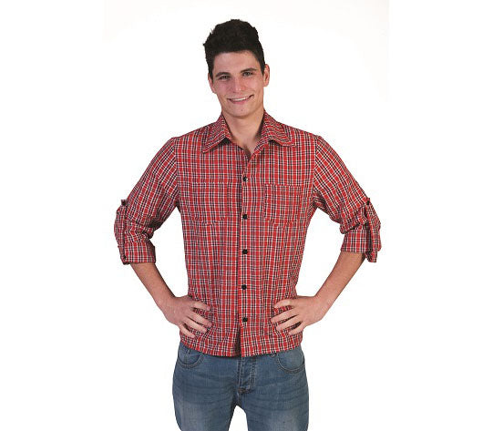 chemise à carreaux rouge