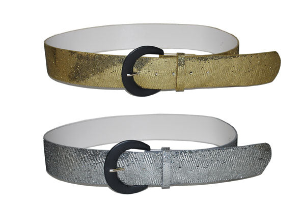ceinture à paillettes or