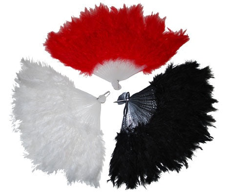 éventail plumes noir