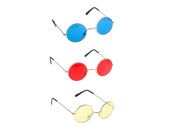 lunettes baba cool rondes bleu adulte