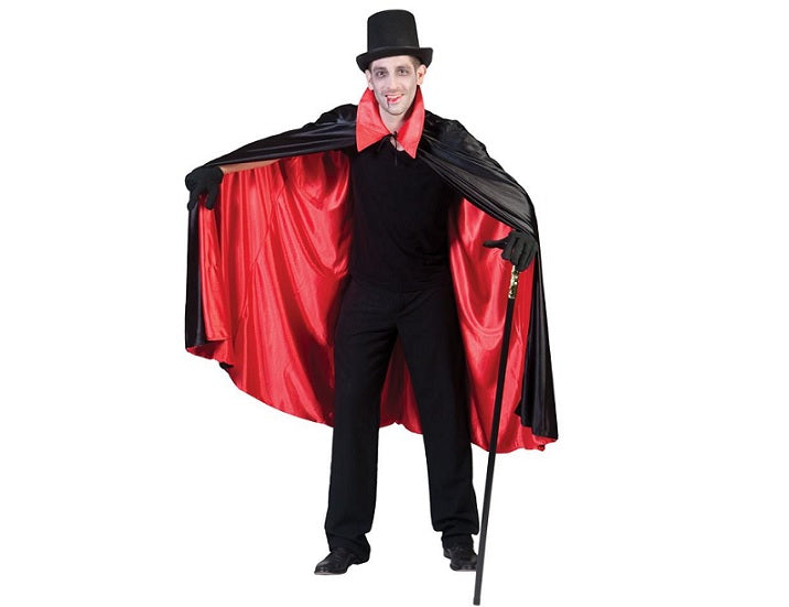 cape réversible de vampire rouge et noire adulte taille unique