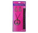 parure de bijoux peace & love argent