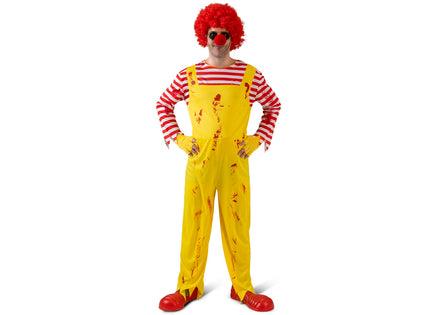 salopette clown halloween jaune homme