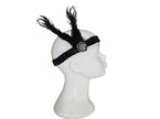 bandeau plume charleston noir