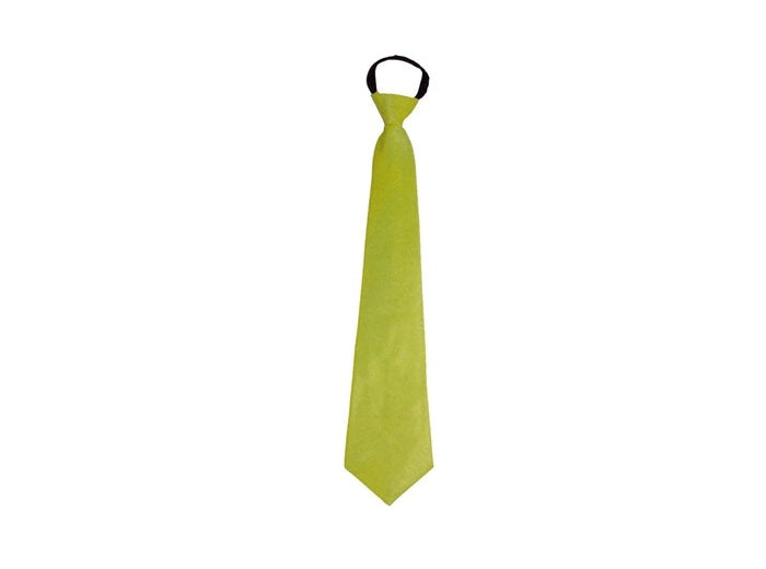 cravate unie jaune 46cm
