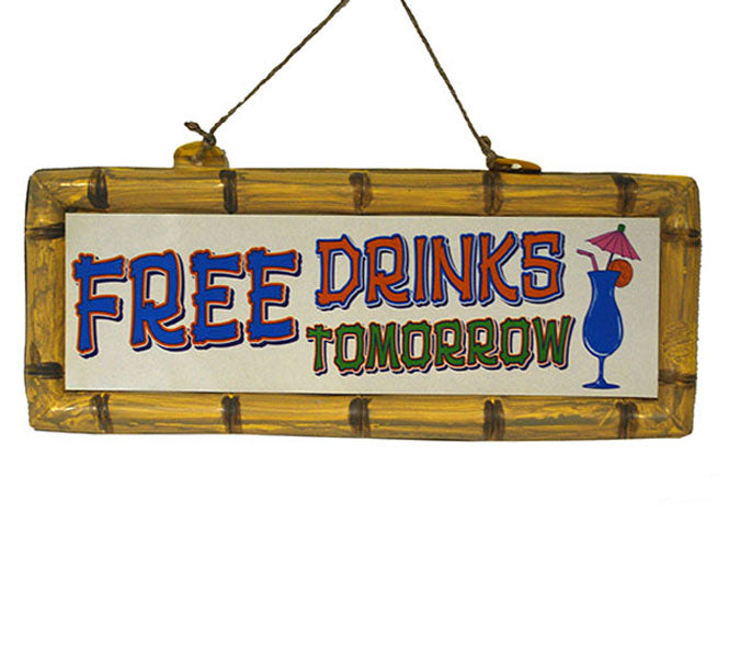 panneau de décoration free drinks 40cm