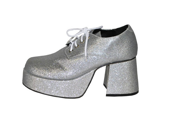 paire de chaussures à talon & paillettes argent pointure 40-41