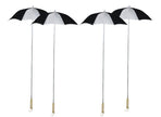 lot de 4 parapluies clown noir & blanc 1.05m