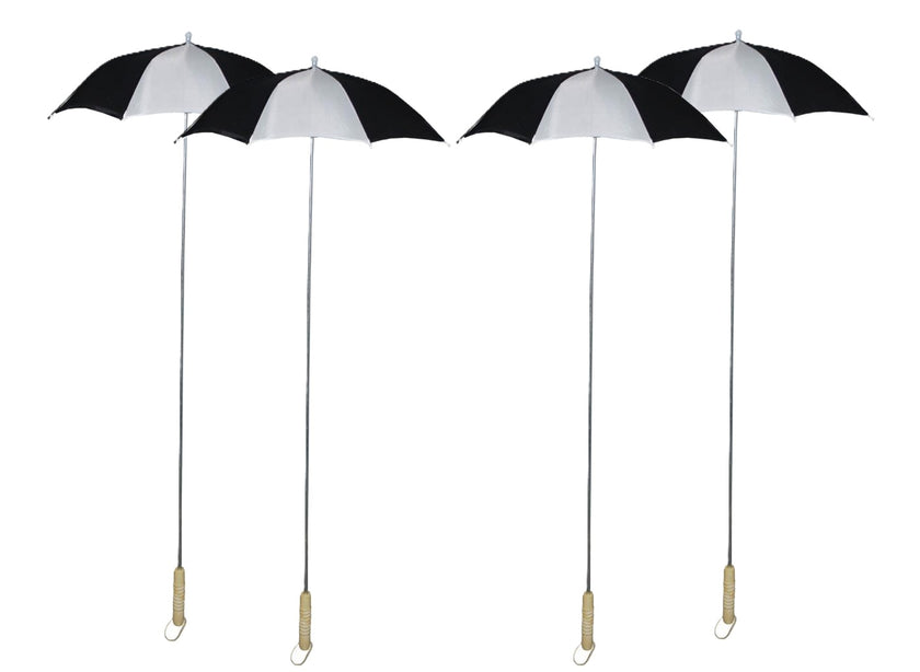 lot de 4 parapluies clown noir & blanc 1.05m