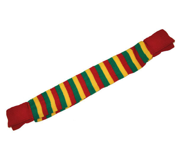 paire de jambières clown rouge jaune vert