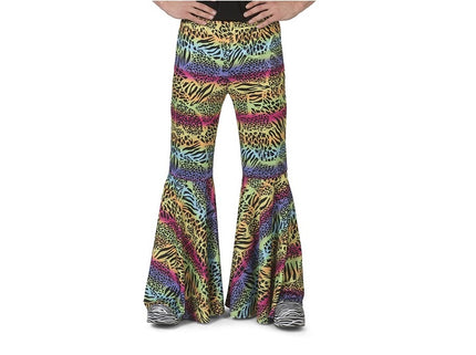 pantalon pattes d'éléphant multicolore homme