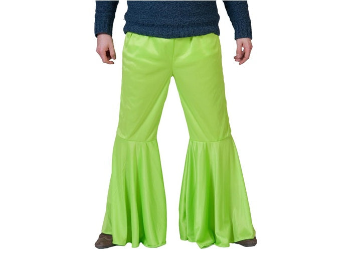 pantalon pattes d'éléphant vert homme