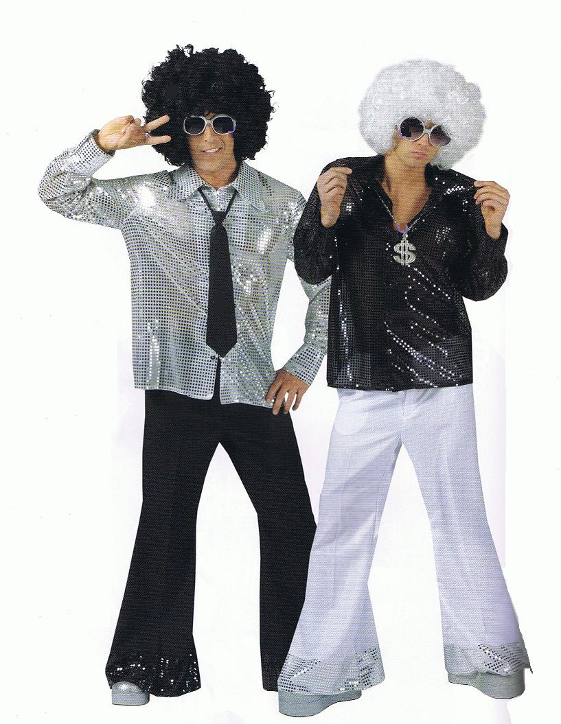 pantalon pattes d'éléphant noir avec sequins homme
