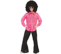chemise disco rose homme