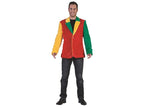 veste de clown imitation fourrure tricolore homme