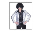 veste disco métallisée argent homme