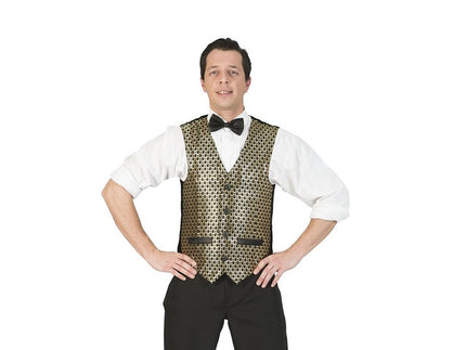 gilet disco noir et or homme