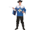 déguisement de mousquetaire bleu homme