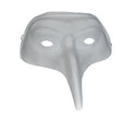 masque coque à peindre visage à long nez blanc