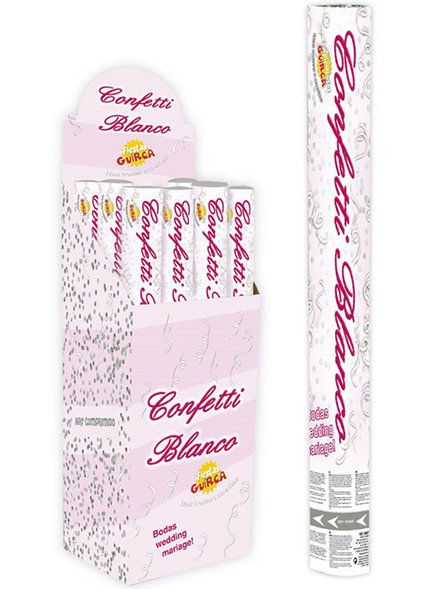 Canon à confetti argenté 50 cm