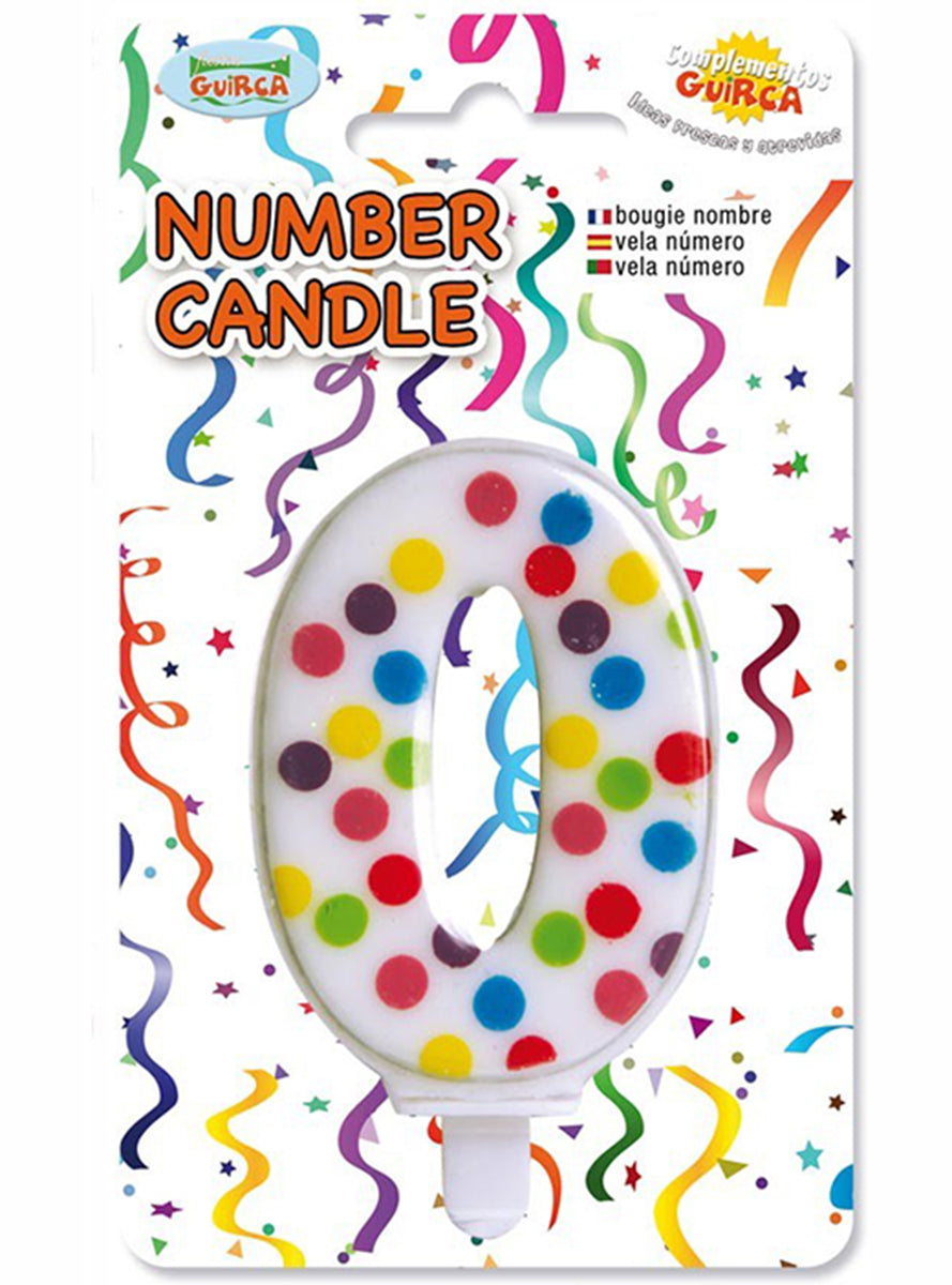 Bougie anniversaire confetti 0