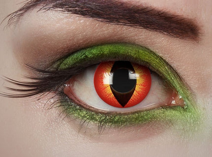 lentilles de contact chat dmon dragon orange jaune 12 mois