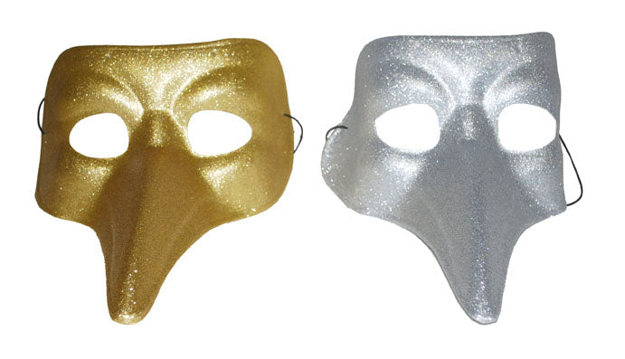 masque long nez argent adulte