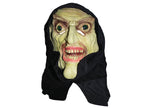masque latex de sorcier ii avec cagoule noire