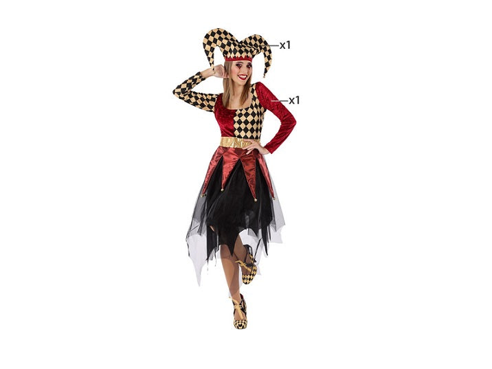déguisement d'arlequin 2pcs femme
