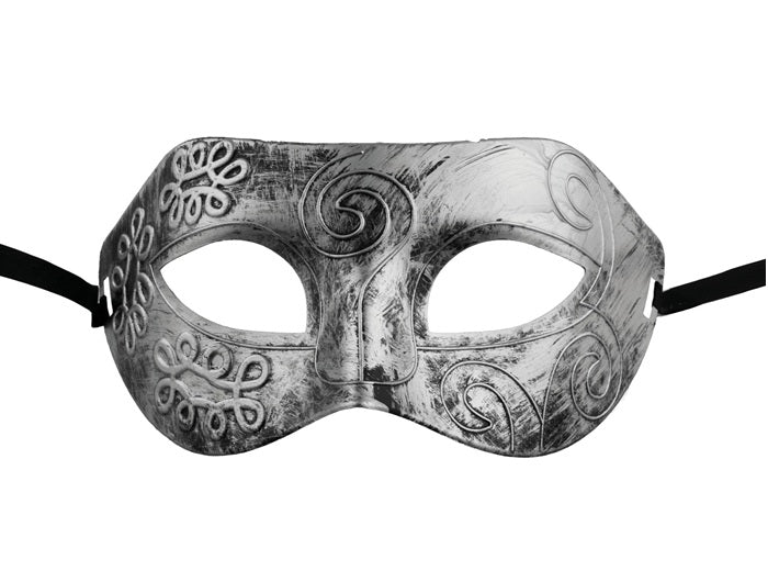 masque loup style métal argentï
