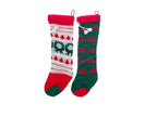 chaussette de noël 2 pompons mix 60cm