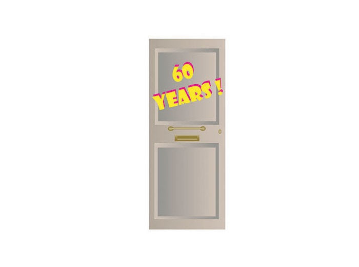 décoration de porte anniversaire 60 ans 2m