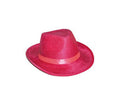 chapeau al capone feutrine avec bandeau rose