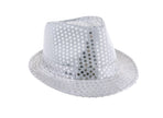 chapeau tribly à sequins argent 12cm