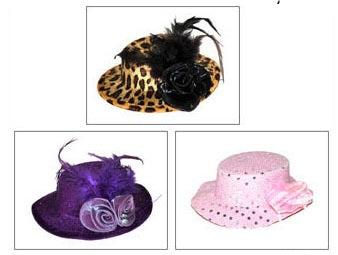 clip petit chapeau 16cm mix