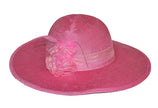 chapeau femme avec plumes rose