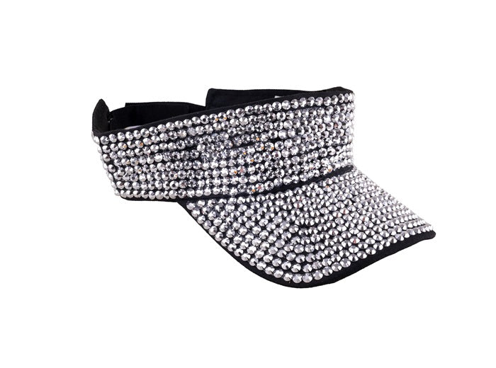casquette visière avec strass argent adulte