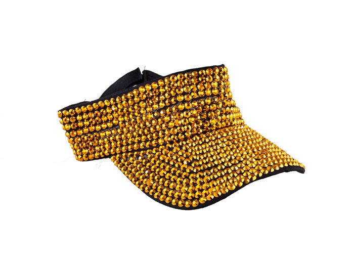 casquette visière avec strass or adulte