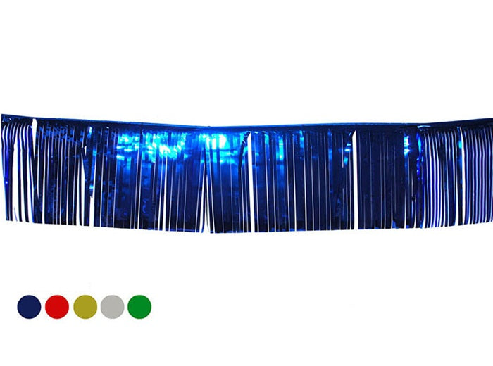 bordure de table guirlande à lamelles brillantes rouge 3x1m