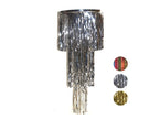 suspension lustre métallisée argent 1m