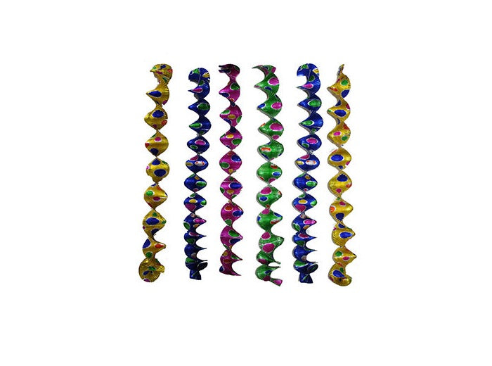 lot de 6 suspensions spirales en aluminium 60cm