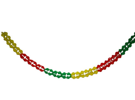 guirlande plastique rouge jaune vert 4m80