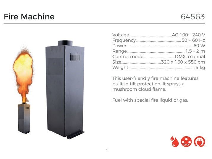 machine à flammes effet nuage de feu champignon 100-240v 2m