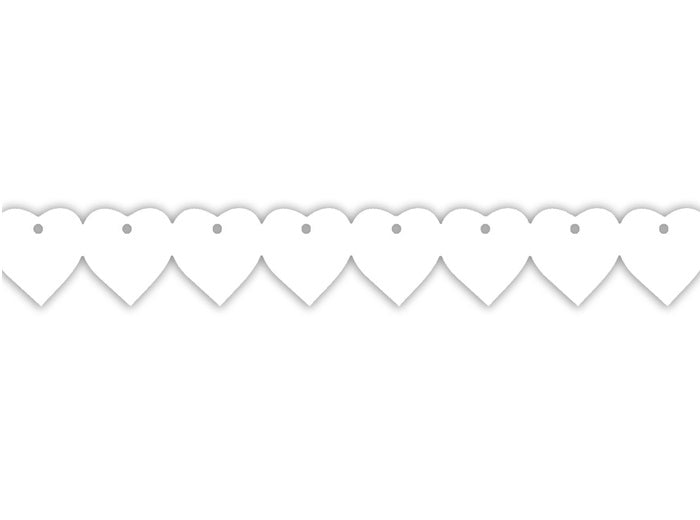 guirlande coeurs 3m blanc