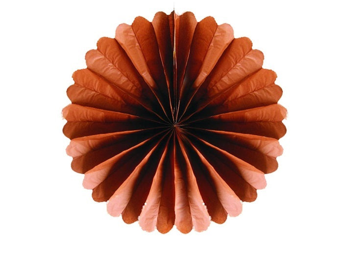 décoration ronde festonnée brun 50cm
