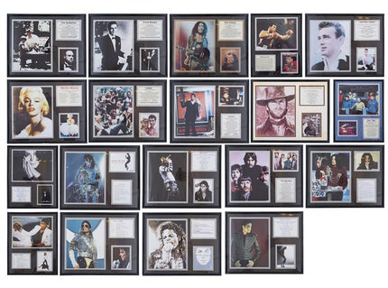 cadre avec photos d''artistes de légende mix 36x28cm