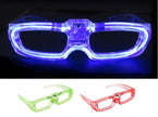 lunettes transparentes lumineuses led's rectangulaire vert